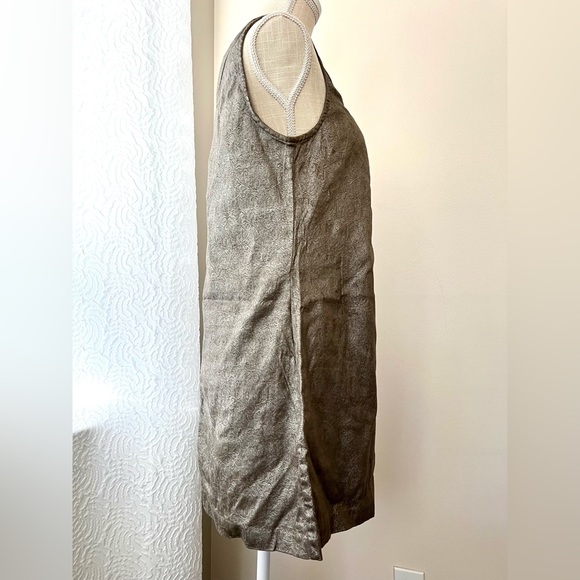Renee C. Tunic Dress one shoulder Shimmery Brown Embossed Material XL - Picture 6 of 7